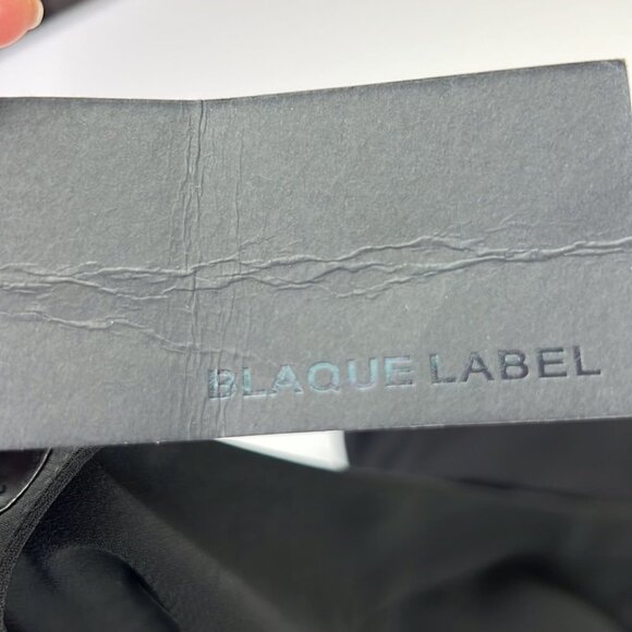 NWT Blaque Label Black Floor Length Open Back Gown - Picture 4 of 11